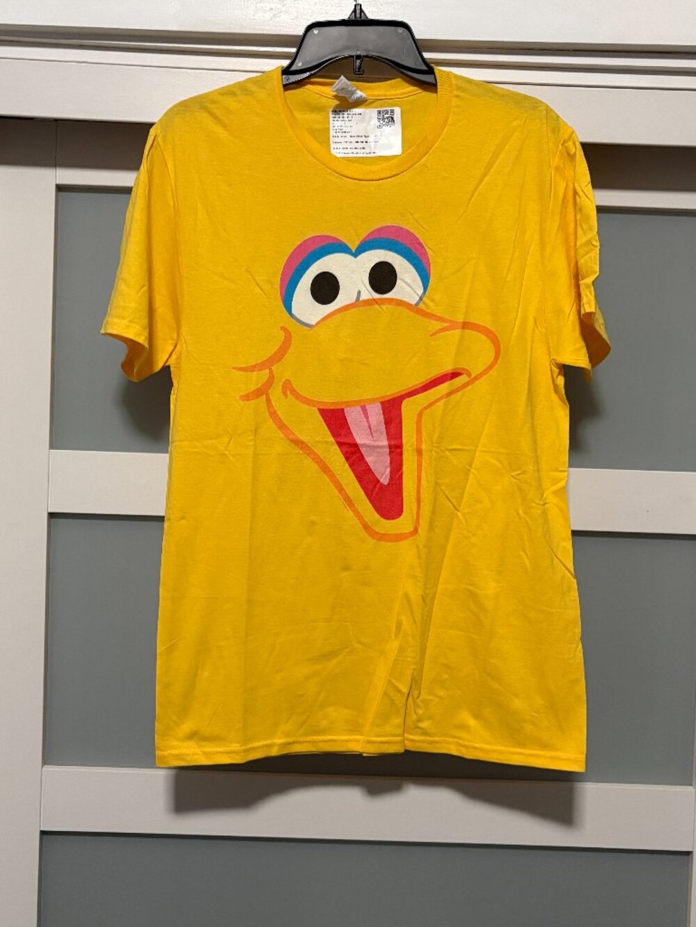 Jerzees Classic T-Shirt Yellow Big Bird Sesame Street sz Med M NEW S/S